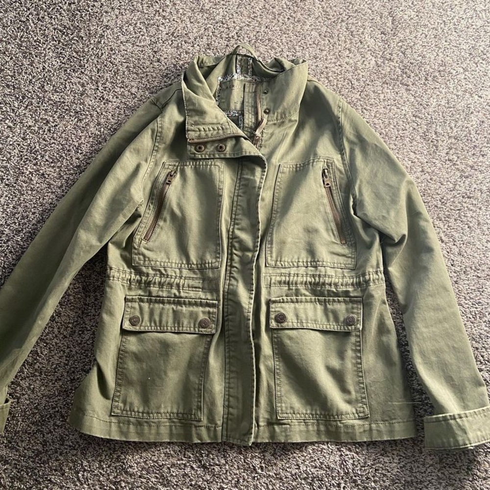 Olive green fall jacket